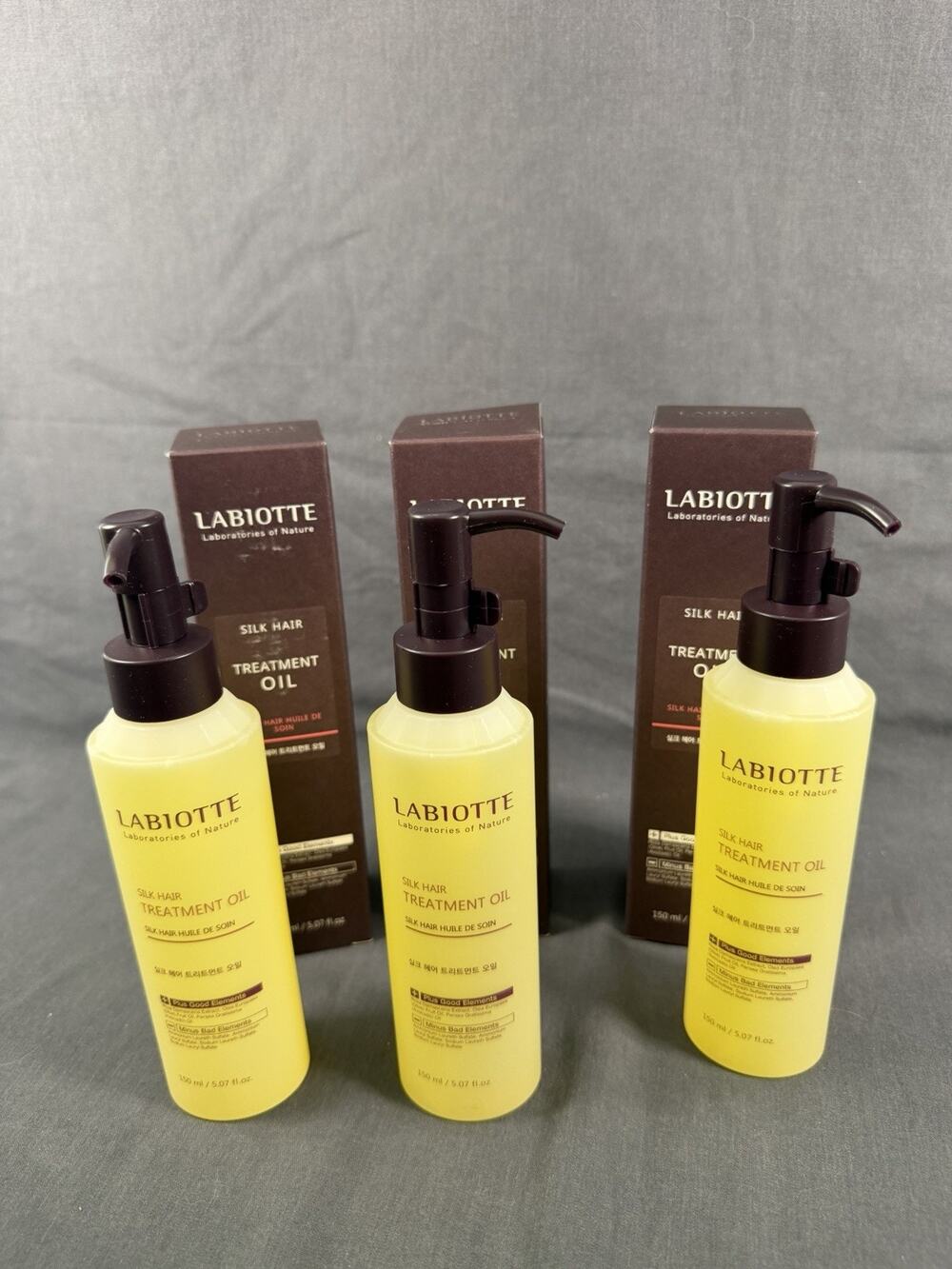 3 Labiotte Silk Hair Treatment Oil with Rosa Damascena, Olive, Avocado 150ml